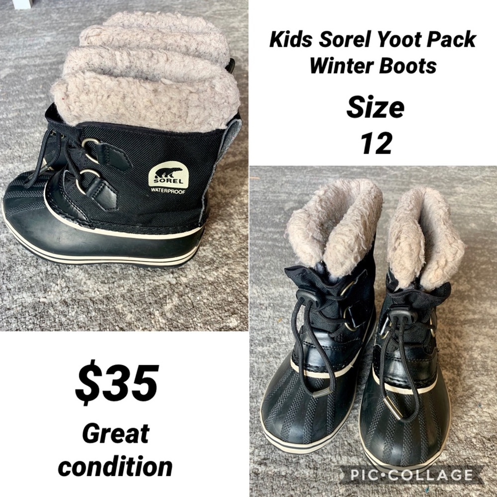 Kids Sorel Yoot Pac winter boots